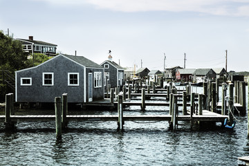 Beautiful fishing village of Menemsha on Martha's Vineyard in Massachusetts