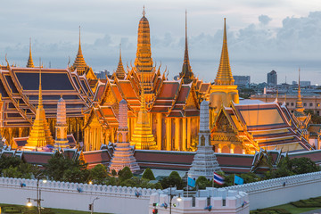 Wat Phra Kaew at night in Bangkok, Thailand