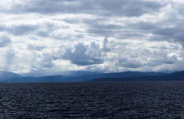 Storm Clouds Over Lake Tahoe California And Mountains