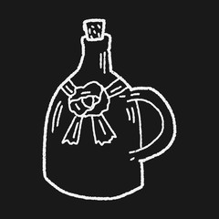 wine bottle doodle