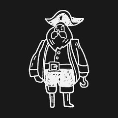 Fototapeta na wymiar pirate captain doodle