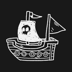 pirate ship doodle