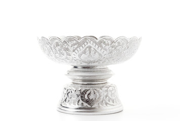 Old silver bowl
