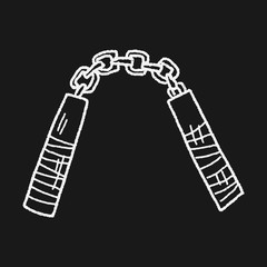 nunchaku doodle