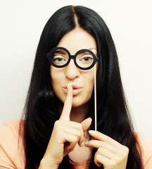 woman  holding a party glasses.