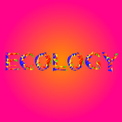 Ecology colorful character low poly