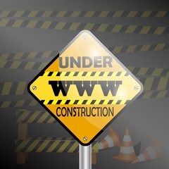 Under construction sign. Vector
