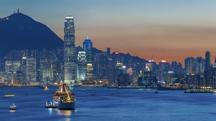 Obraz premium Victoria Harbor of Hong Kong City