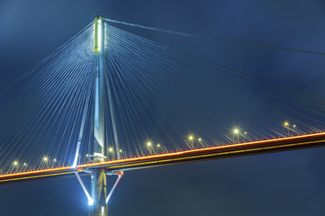 Fototapeta na wymiar Suspension Bridge in Hong Kong