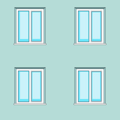 Windows on wall background