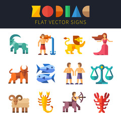 Flat zodiac signs, astrology