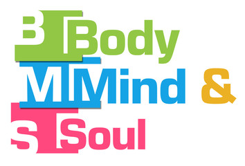 Body Mind Soul Abstract Colorful Stripes 