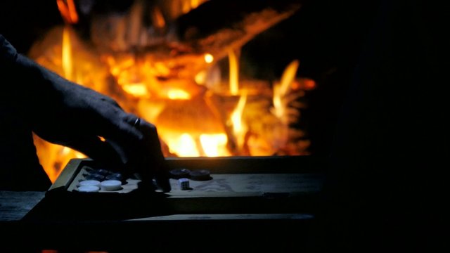 backgammon in forest