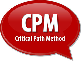 CPM acronym word speech bubble illustration