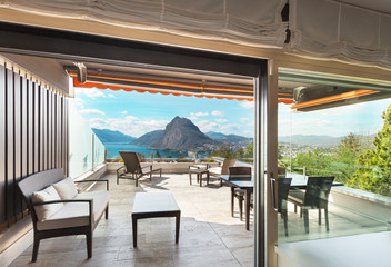 veranda of a penthouse