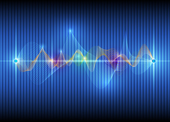Fototapeta premium Abstract futuristic wave-digital technology concept