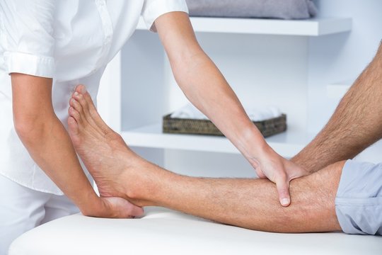 Man having leg massage 
