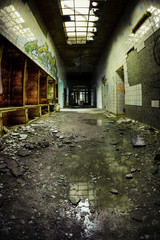Urbex, interior of an abandoned building