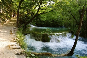 Fototapeta premium Lago natural en Croacia