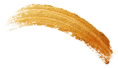 Strokes of golden paint