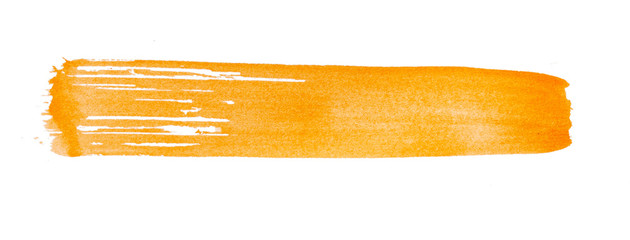 Strokes of orange paint