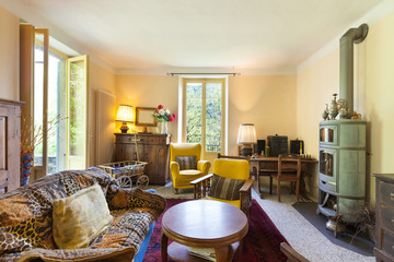 living room of a rustic home