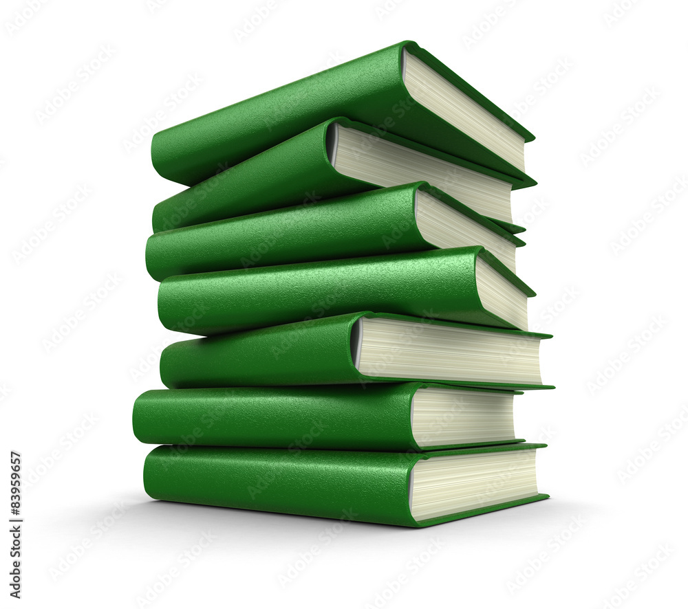 Poster stack of books (clipping path included)