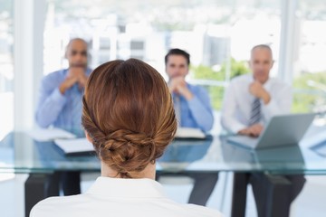 Businesswoman at work interview