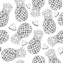 Vector pineapple background