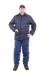 Worker in winter workwear.