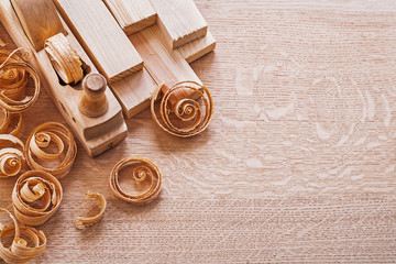 joinery composition old fashioned woodworkers plane and planks s