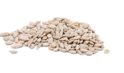 Close up of sunflower seeds.