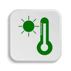 Sun and thermometer icon