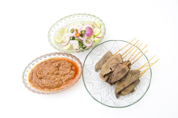 pork liver Satay with Peanut Sauce