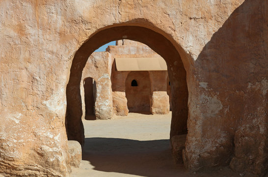 The remains of the sets from Star Wars films in Tozeur, Tunisia