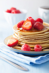 pancakes with berry and honey