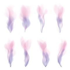 Pink smoke strokes background. Vector version