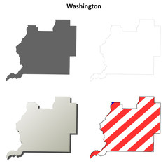 Washington County (Florida) outline map set