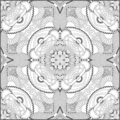 unique coloring book square page for adults - floral authentic c