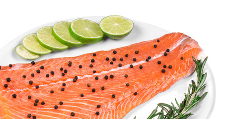 Salmon fillet with pepper citrus.