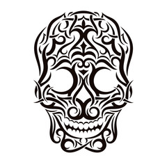 Tattoo tribal skull. Vector design element.