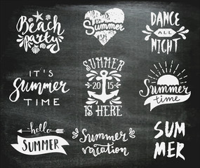 Chalkboard Typographic Summer Designs