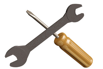 Wrench and screwdriver