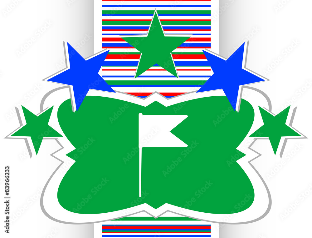 Poster flag sign web button icon