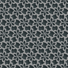 Floral 3d Seamless Pattern Background.