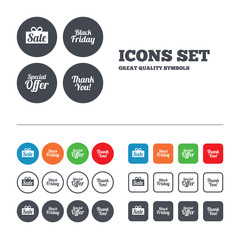 Sale icons. Special offer symbols