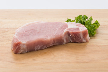 raw meat pork steak
