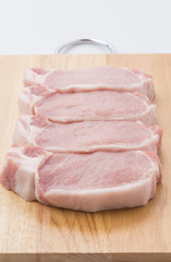 raw meat pork steak