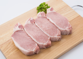 raw meat pork steak