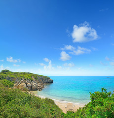 Fototapeta premium clear sky over Alghero coastline